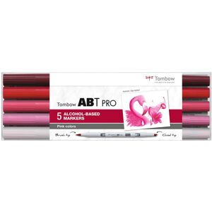 Tombow Rotulador  Abt Pro Dual Brush rosas 5 colores