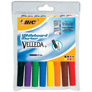 Bic Rotuladores de pizarra blanca  Velleda 8 colores