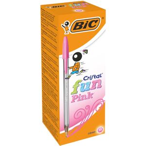 Bic Bolígrafo  Cristal Fun rosa 20u