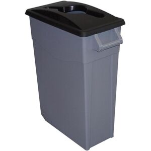 Denox Contenedor  Reciclo 65L - Tapa abierta negro