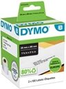 Dymo 99010 (S0722370) etiquetas de dirección 89 x 28mm (2 unidades)