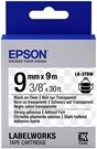 Epson LK-3TBW cinta negro sobre transparente extra fijación 9mm (C53S653006)