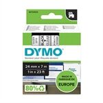 Dymo 53710 (S0720920) cinta poliéster negro sobre transparente 24mm