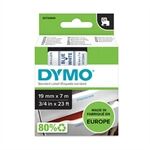 Dymo 45804 (S0720840) cinta plástica azul sobre blanco 19mm