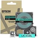 Epson LK-4GBL cinta negra sobre verde 12 mm