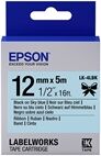 Epson LK-4LBK cinta satinada negro sobre azul claro 12mm (C53S654032)