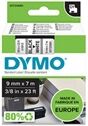 Dymo 40913 (S0720680) cinta plástica negro sobre blanco 9mm