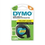 Dymo 91202 (S0721620) cinta plástica negro sobre amarillo 12mm