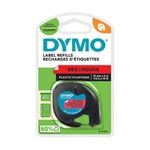 Dymo 91203 (S0721630) cinta plástica negro sobre rojo 12mm