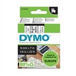 Dymo 43613 (S0720780) cinta poliéster texto negro sobre blanco 6mm
