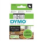 Dymo 53713 (S0720930) cinta plástica negro sobre blanco 24mm