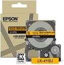 Epson LK-4YBJ cinta mate negro sobre amarillo 12mm