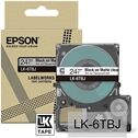 Epson LK-6TBJ cinta mate negra sobre transparente 24mm