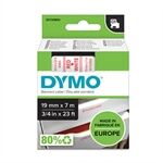 Dymo 45805 (S0720850) cinta plástica rojo sobre blanco 19 mm