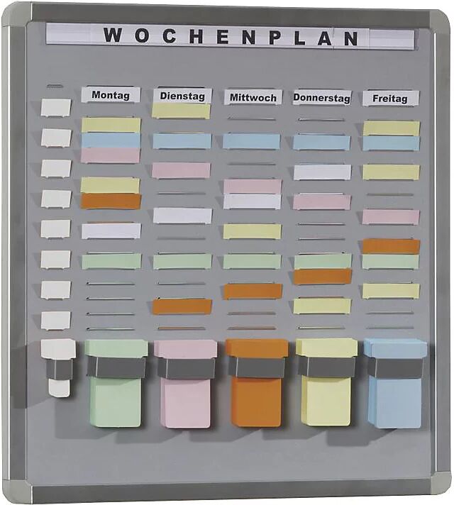 EICHNER Panel modular T-Card, tablero portante de espuma rígida, gris, A x H 656 x 532 mm, con 35 compartimentos y 6 hileras