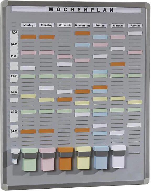 EICHNER Panel modular T-Card, tablero portante de espuma rígida, gris, A x H 656 x 608 mm, con 35 compartimentos y 7 hileras