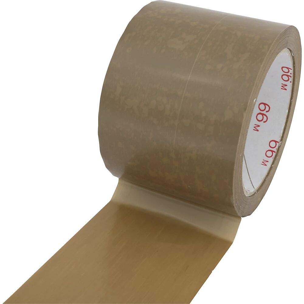 kaiserkraft Cinta de embalaje de PVC, estándar, UE 24 rollos, marrón, anchura de cinta 75 mm