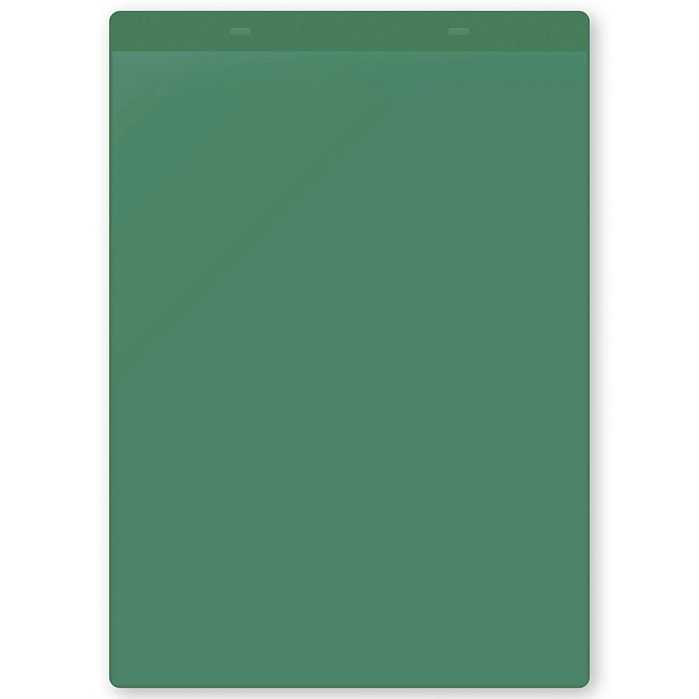 kaiserkraft Bolsas para documentos con lengüeta para colgar, DIN A4 vertical, UE 50 unid., verde