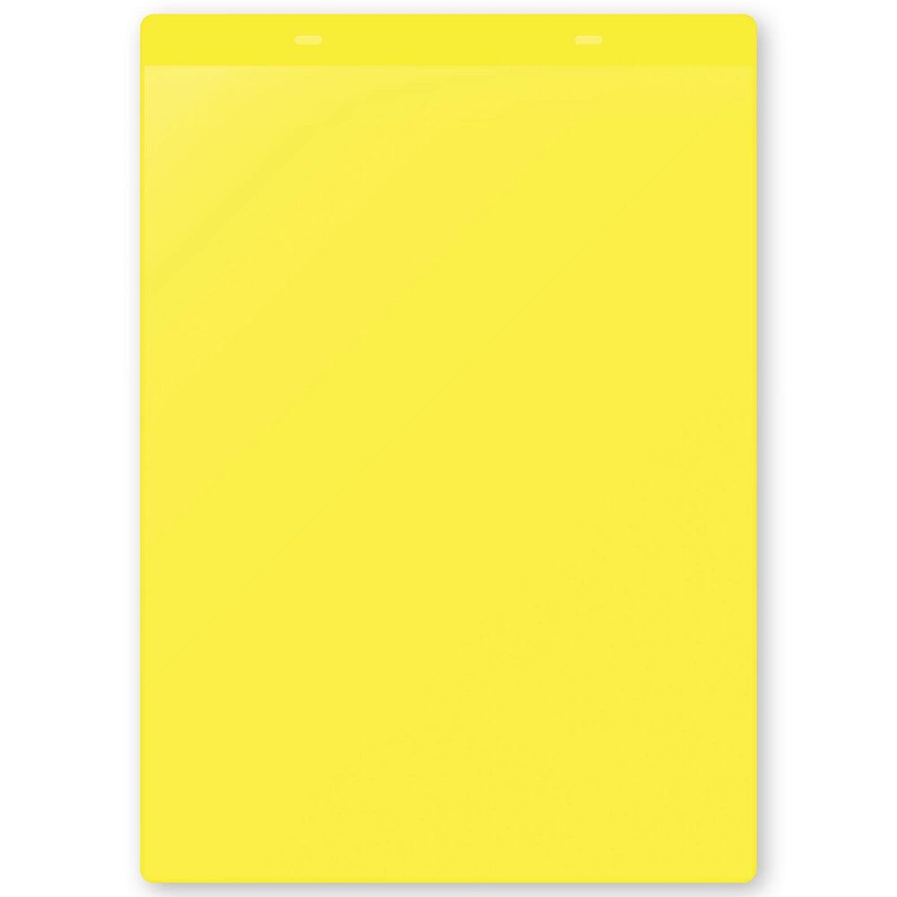 kaiserkraft Bolsas para documentos con lengüeta para colgar, DIN A4 vertical, UE 50 unid., amarillo