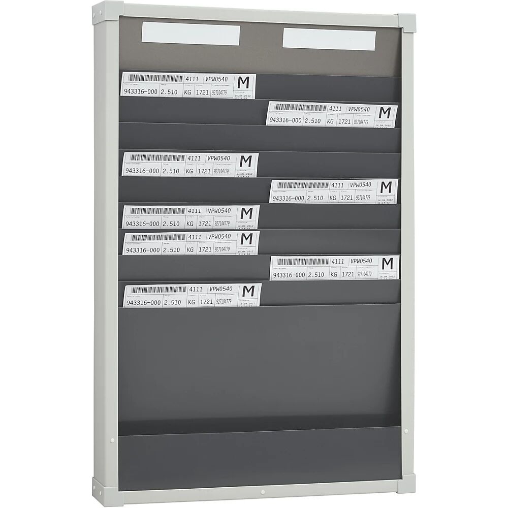 EICHNER Panel modular clasificador para documentos, 10 compartimentos, altura 750 mm, con 2 hileras