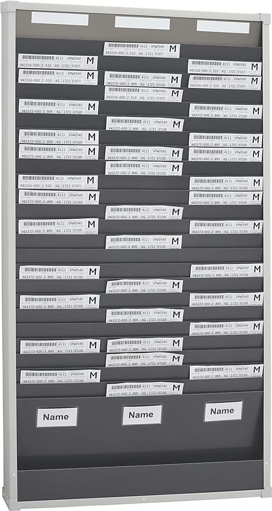 EICHNER Panel modular clasificador para documentos, 25 compartimentos, altura 1350 mm, con 3 hileras