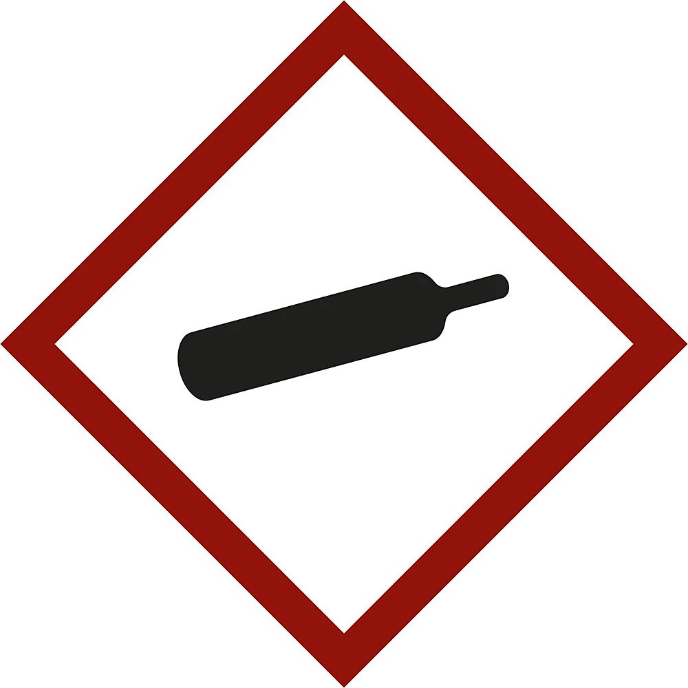 kaiserkraft Etiquetas para sustancias peligrosas, bombona de gas, UE 10 unid., lámina, 105 x 105 mm