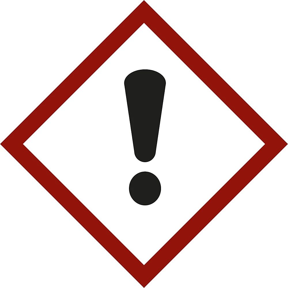 kaiserkraft Etiquetas para sustancias peligrosas, signo de exclamación, UE 10 unid., lámina, 105 x 105 mm