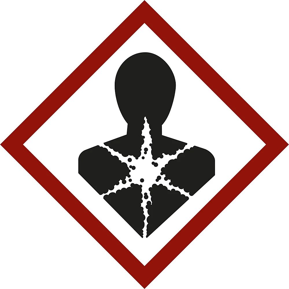 kaiserkraft Etiquetas para sustancias peligrosas, riesgo para la salud, UE 10 unid., lámina, 105 x 105 mm
