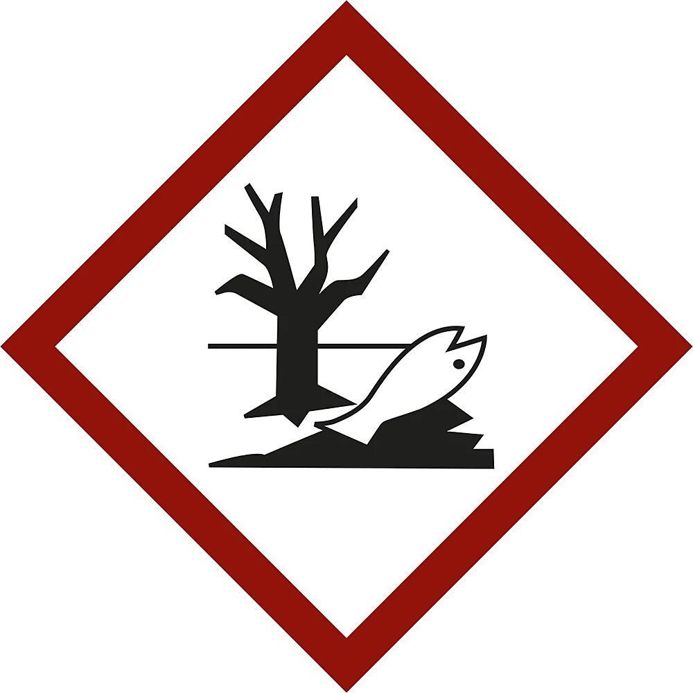 kaiserkraft Etiquetas para sustancias peligrosas, medio ambiente, UE 10 unid., lámina, 105 x 105 mm