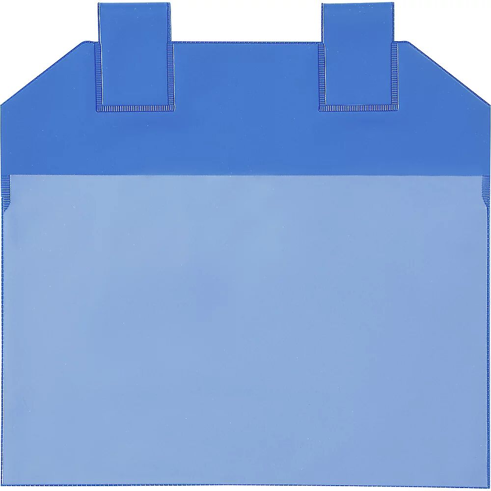 kaiserkraft Portadocumentos para cajas de rejilla, UE 50 unid., para formato de papel DIN A5, azul