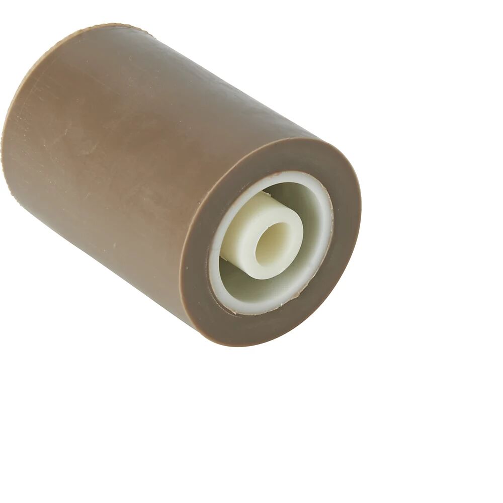 kaiserkraft Rodillo de presión de goma, anchura 52 mm, marrón / beige