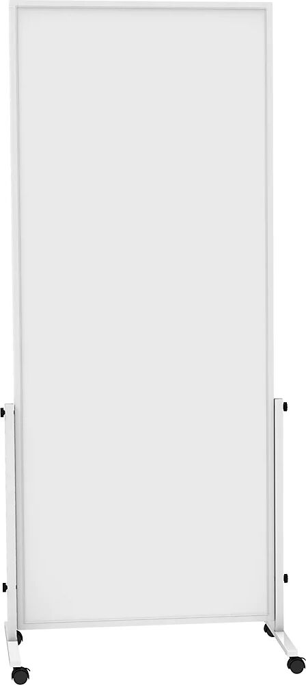 MAUL Panel rotulable ®solid easy2move, móvil, H x P 1965 x 640 mm, en blanco, H x A del panel 1800 x 750 mm