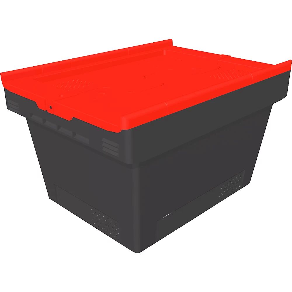 BITO Recipiente reutilizable MB Eco, L x A x H 410 x 300 x 240 mm, negro / rojo