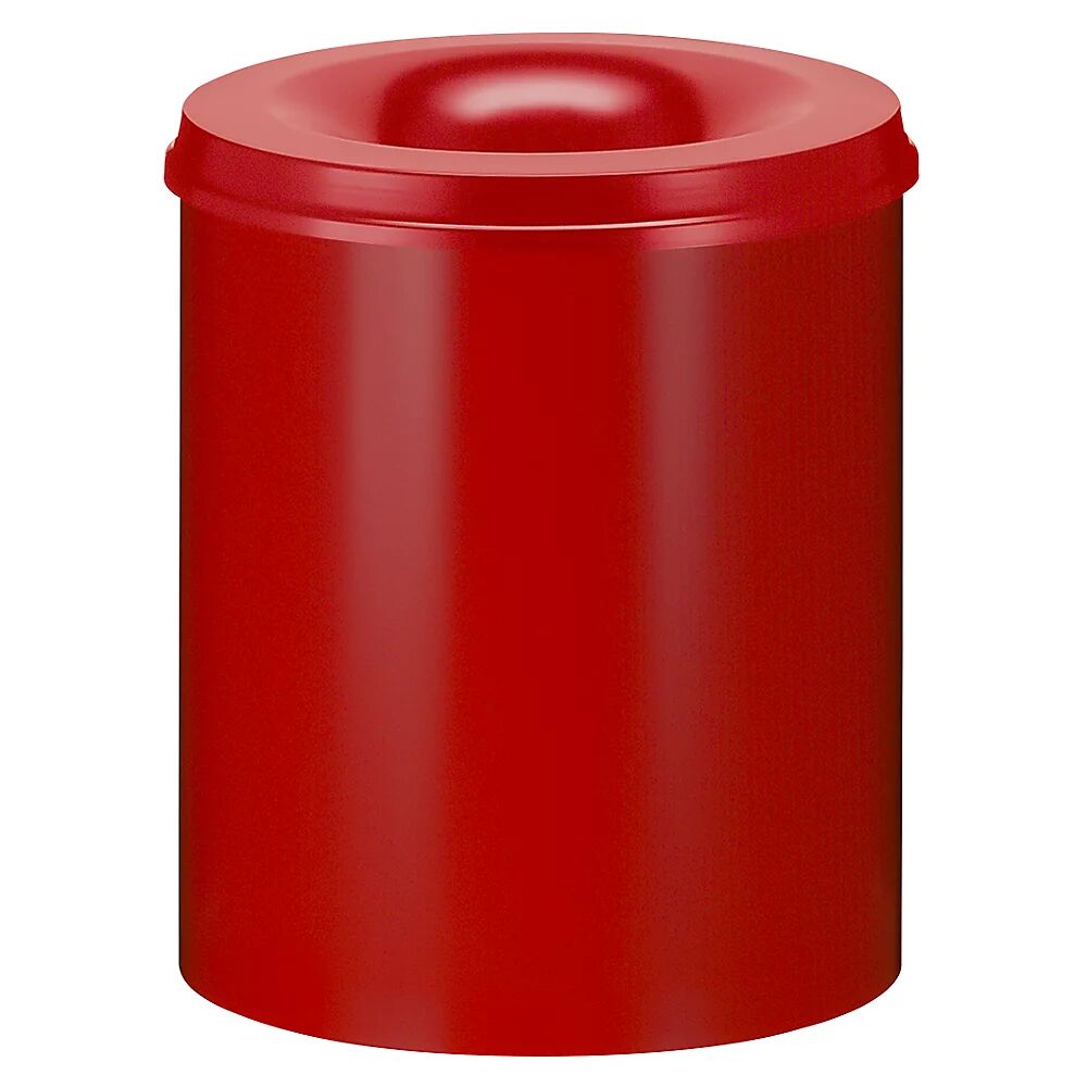 kaiserkraft Papelera de seguridad, acero, autoextinguible, capacidad 80 l, H x Ø 540 x 465 mm, cuerpo en rojo / tapa extintora en rojo