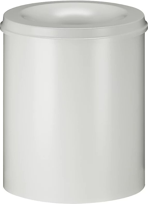 kaiserkraft Papelera de seguridad, acero, autoextinguible, capacidad 80 l, H x Ø 540 x 465 mm, cuerpo en blanco / tapa extintora en blanco