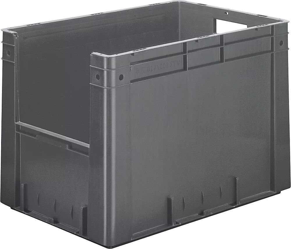 kaiserkraft Recipiente apilable euronorma, capacidad 80 l, L x A x H 600 x 400 x 420 mm, UE 2 unid., gris