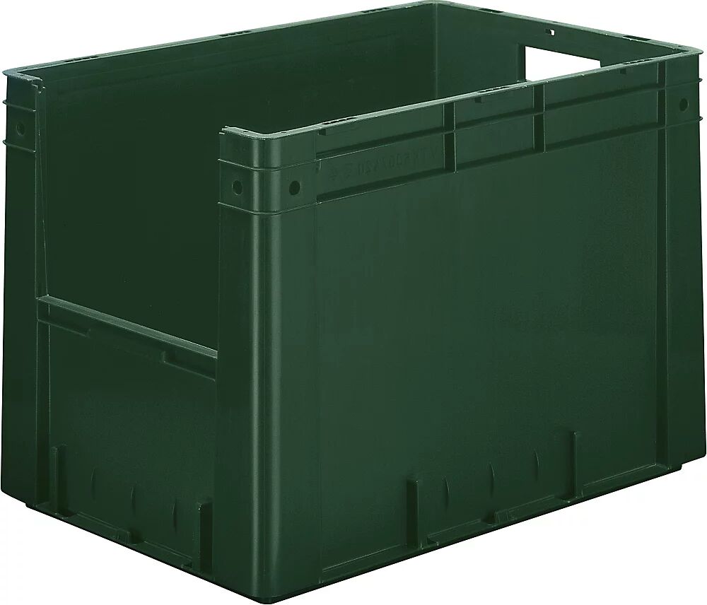 kaiserkraft Recipiente apilable euronorma, capacidad 80 l, L x A x H 600 x 400 x 420 mm, UE 2 unid., verde