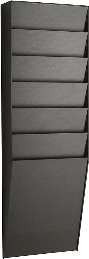 kaiserkraft Panel clasificador, 1 x 6 compartimientos, H x A x P 712 x 236 x 79 mm, negro