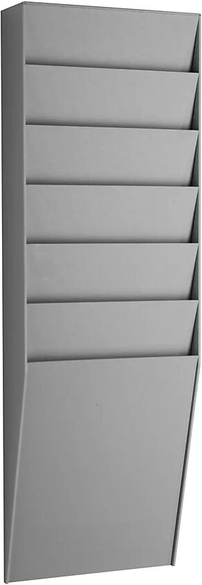 kaiserkraft Panel clasificador, 1 x 6 compartimientos, H x A x P 712 x 236 x 79 mm, aluminio blanco