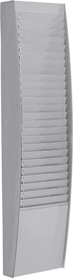 kaiserkraft Panel clasificador, 1 x 25 compartimientos, H x A x P 1120 x 273 x 129 mm, gris luminoso