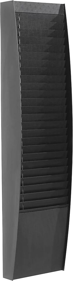 kaiserkraft Panel clasificador, 1 x 25 compartimientos, H x A x P 1120 x 273 x 129 mm, negro