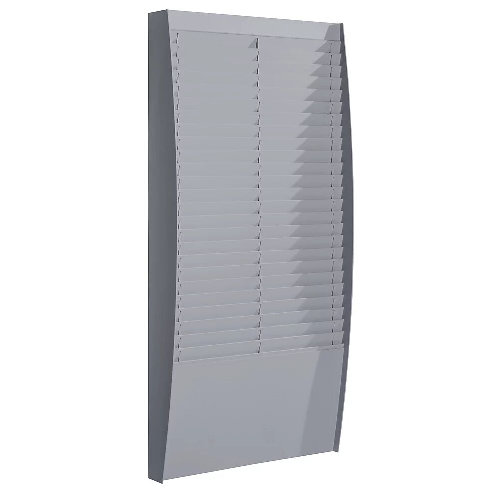 kaiserkraft Panel clasificador, 2 x 25 compartimientos, H x A x P 1120 x 544 x 129 mm, aluminio blanco