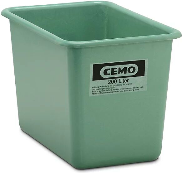 CEMO Recipiente grande de PFV, capacidad 200 l, L x A x H 873 x 572 x 585 mm, verde