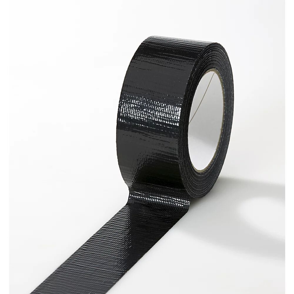 kaiserkraft Cinta de tejido, en diferentes colores, UE 24 rollos, negro, anchura de cinta 38 mm