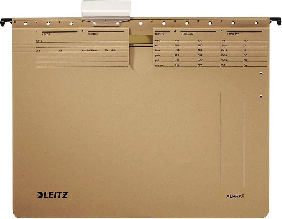 Leitz Clasificador colgante, con uña troquelada, ALPHA® DIN A4, UE 50 unid.