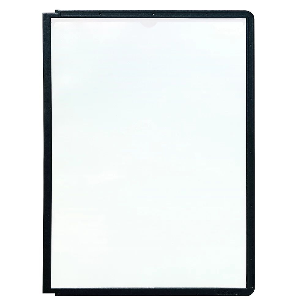 DURABLE Lámina transparente con marcos de perfil, para DIN A4, UE 10 unid., negro