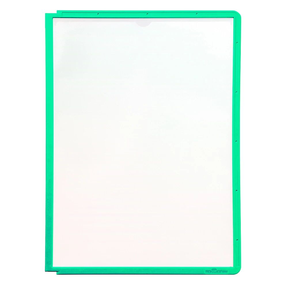 DURABLE Lámina transparente con marcos de perfil, para DIN A4, UE 10 unid., verde
