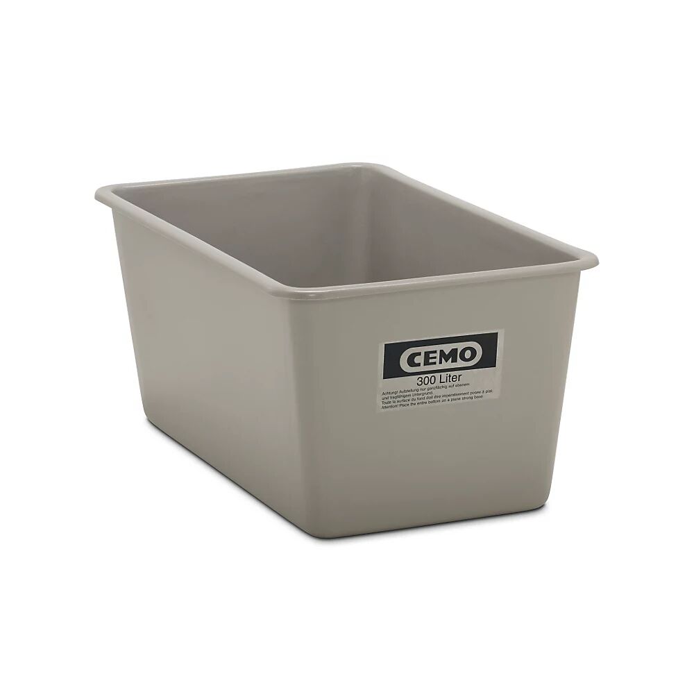 CEMO Recipiente grande de PFV, capacidad 300 l, L x A x H 1170 x 690 x 520 mm, gris