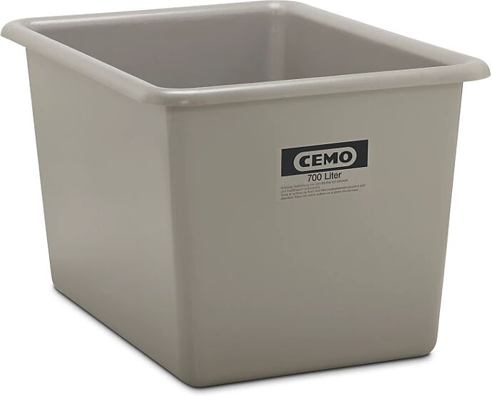 CEMO Recipiente grande de PFV, capacidad 700 l, L x A x H 1320 x 970 x 800 mm, gris