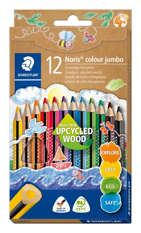 Staedtler Lápices de colores  Noris Jumbo 12 colores